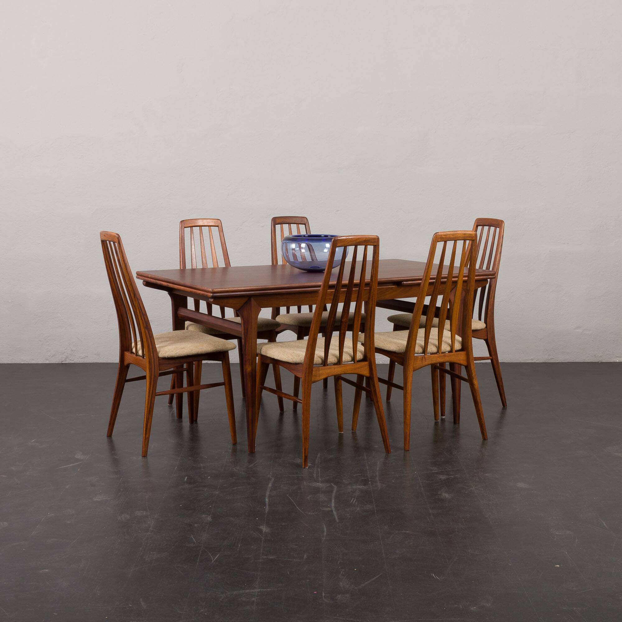 Mid-century Extendable Rosewood Dining Table, Model 10, Johannes Andersen for Hans Bech, Denmark, 19