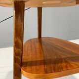 Lampadaire Art Déco avec verre laiteux et table d'appoint, Thonet, années 1950 – Czechos