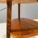 Art Deco floor lamp with milky glass and side table, Thonet, 1950s – Czechoslovakia