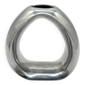 Biomorphic vase in cast aluminium, 1970s