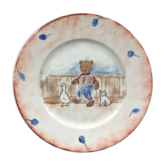 Plate signed decor for children