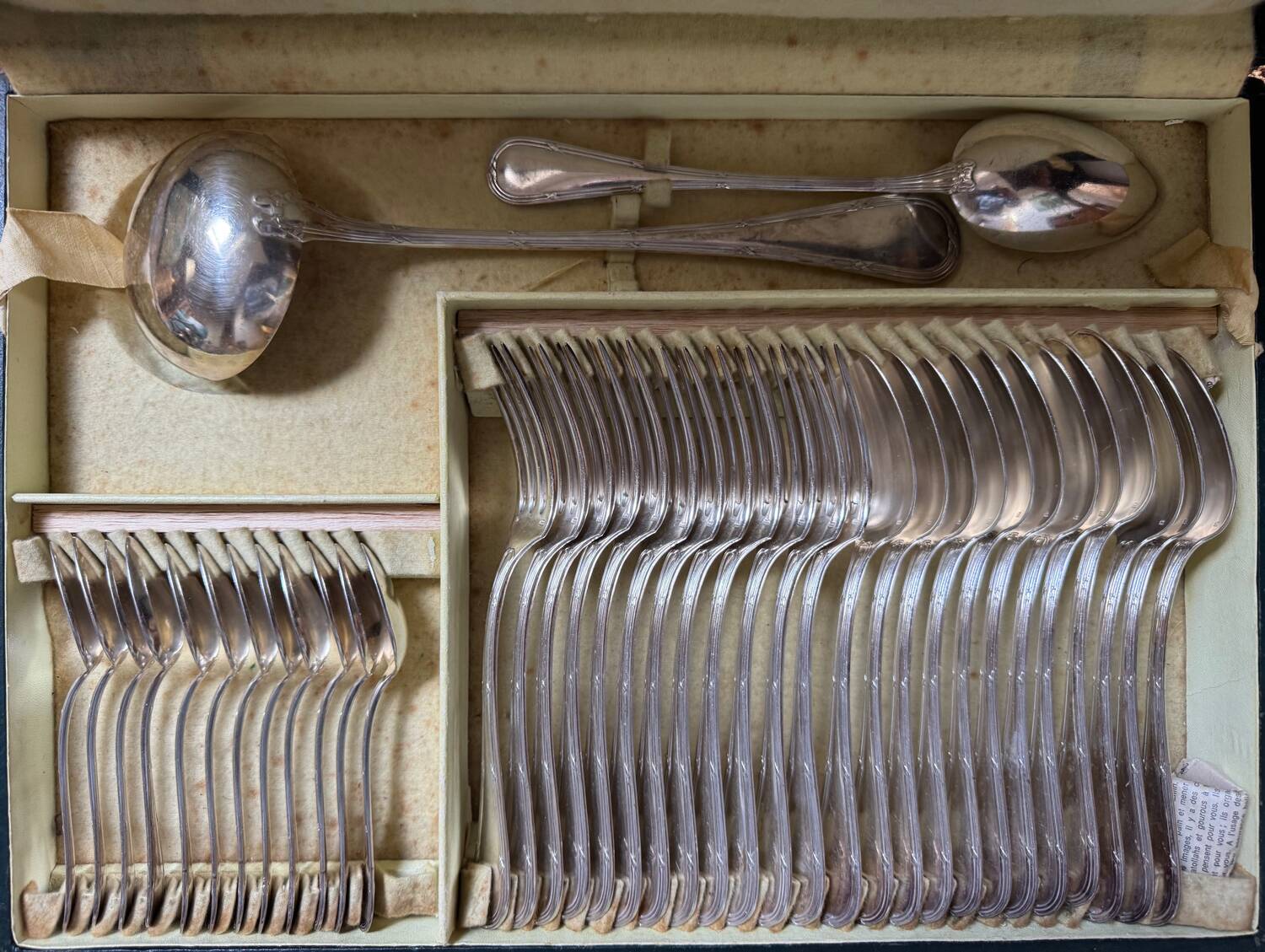 Apollo Goldsmiths - Louis XVI Cutlery Set - Crossed Ribbons - 38 Pieces