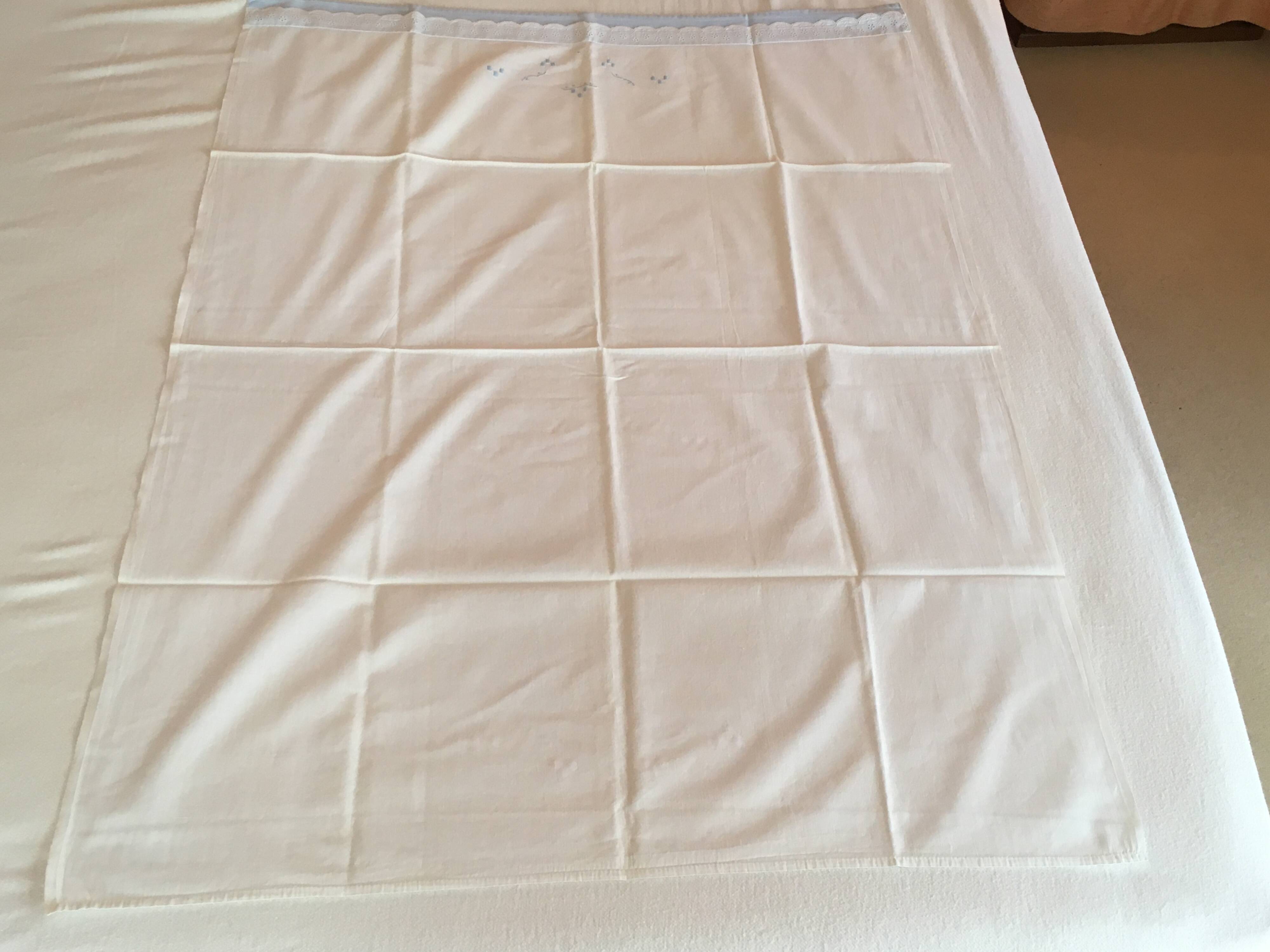 Vintage baby bed sheet.