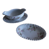 Sauciere and ravier limoges haviland model torso rosestalks