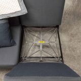 Airborne double bench seat restored foam and new fabrics + 2 matching cushions