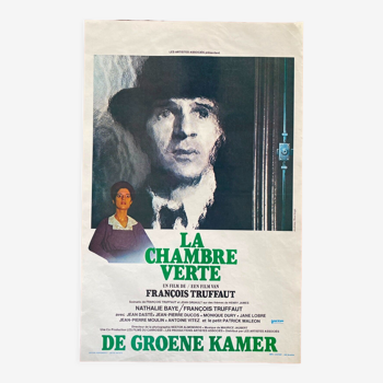 Affiche cinéma originale "La Chambre verte" François Truffaut 35x54cm 1978