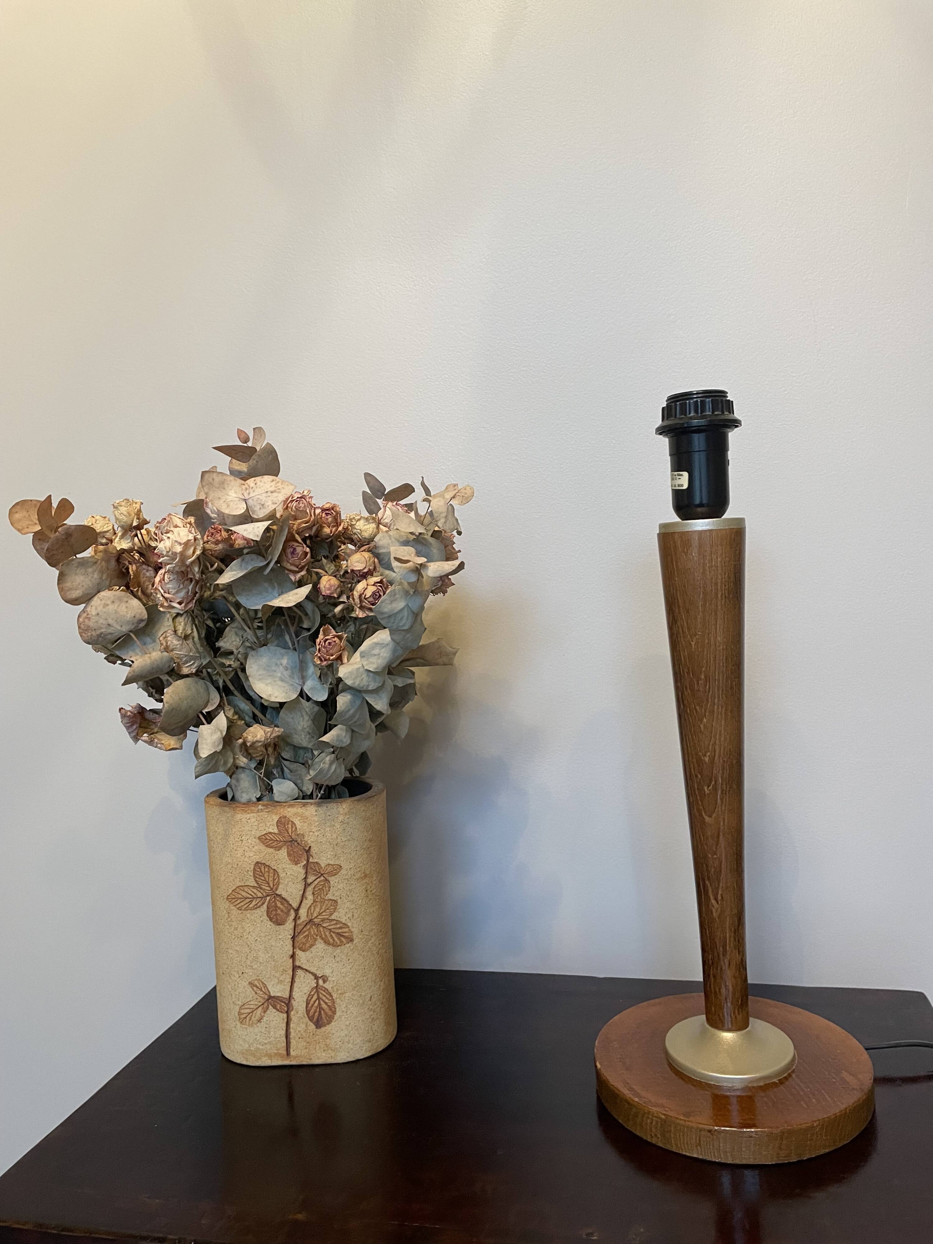 Old wooden Art Deco lamp stand