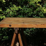 Farm table on trestles, 178 cm x 68 cm