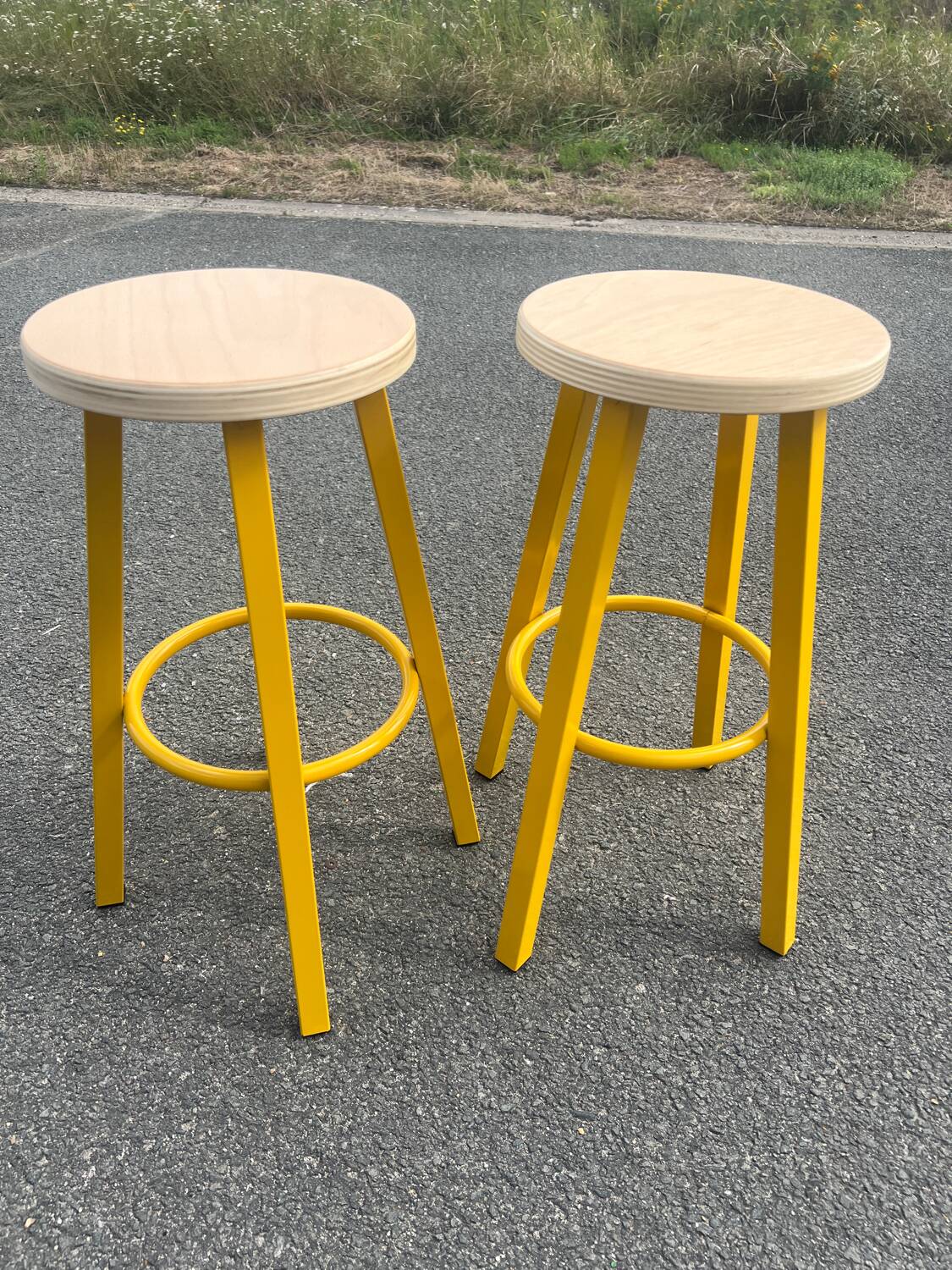 Pair of industrial stools
