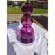 Lampe vintage en chrome et verre de couleur