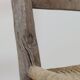Antique wooden patinated travail populaire rope seat chair