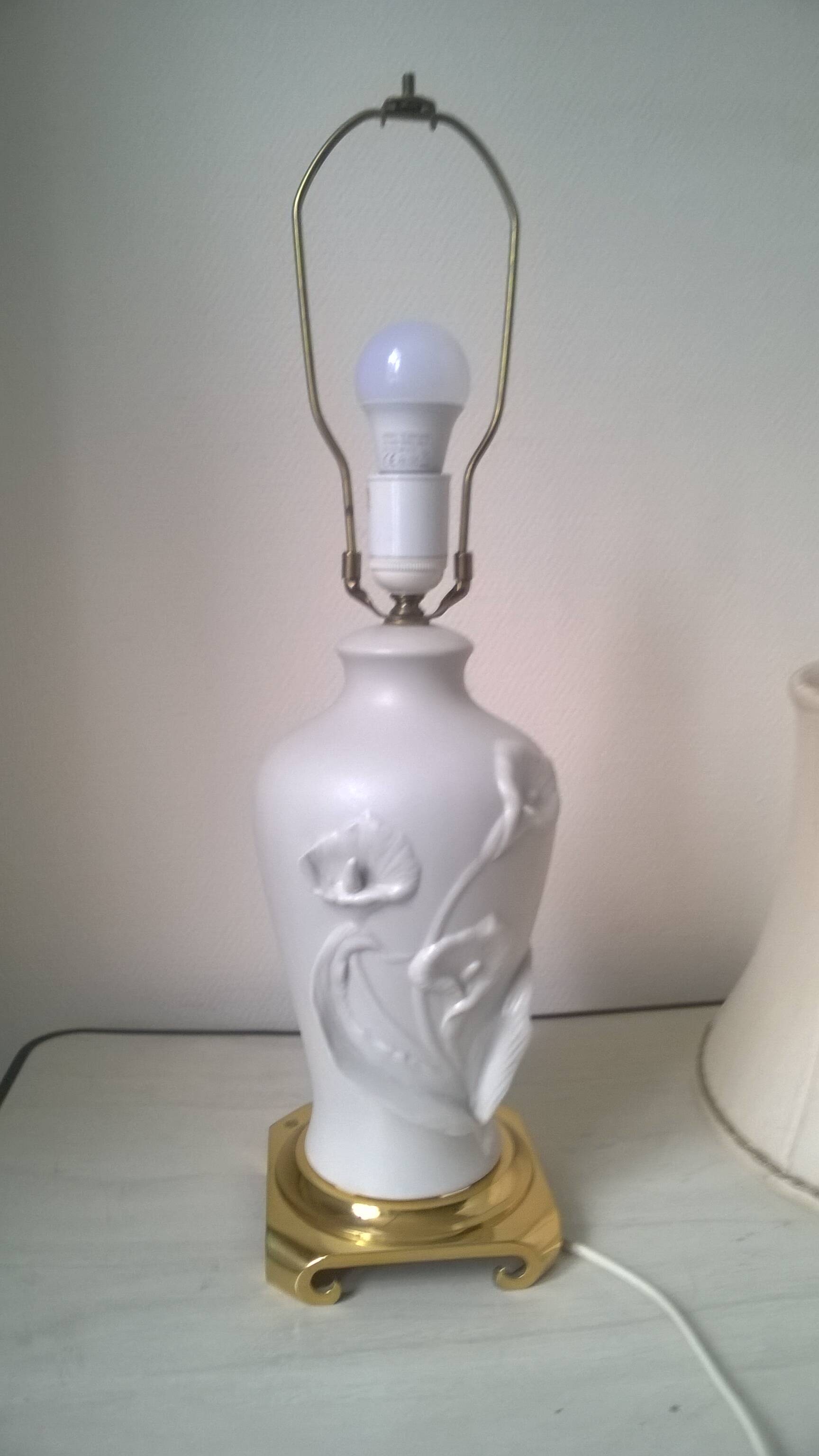 Calla Lily Franklin Mint Biscuit Lamp by Nicholas Berenczy