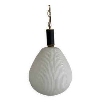 1950s glass globe pendant light