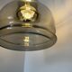 Smoked glass pendant light Space Age 1970s