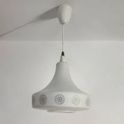 Scandinavian opaline chandelier from the 60s