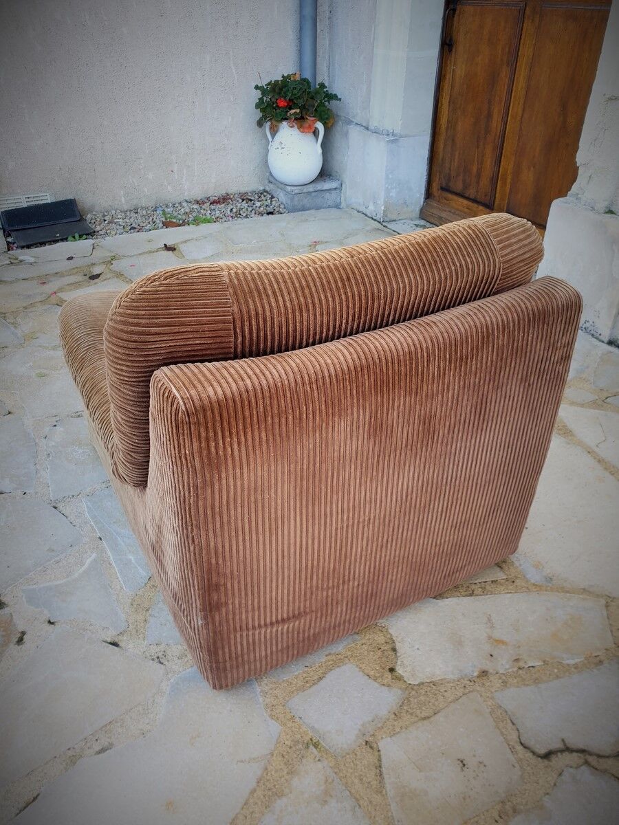 Vintage velvet armchair