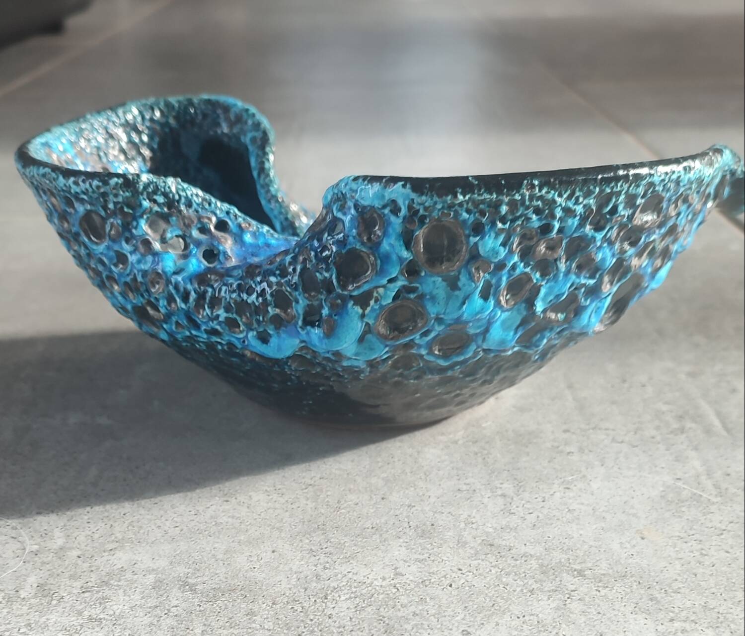 Fat Lava ceramic vase The Cyclops, Glaciers Enamels 1960s