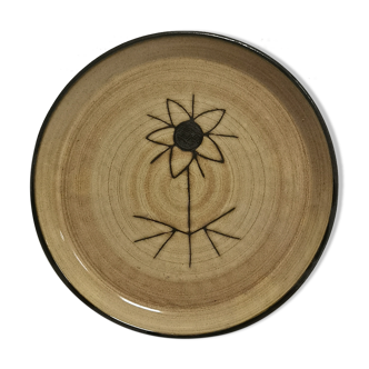 Vintage ceramic plate signed Emile Masson Vallauris