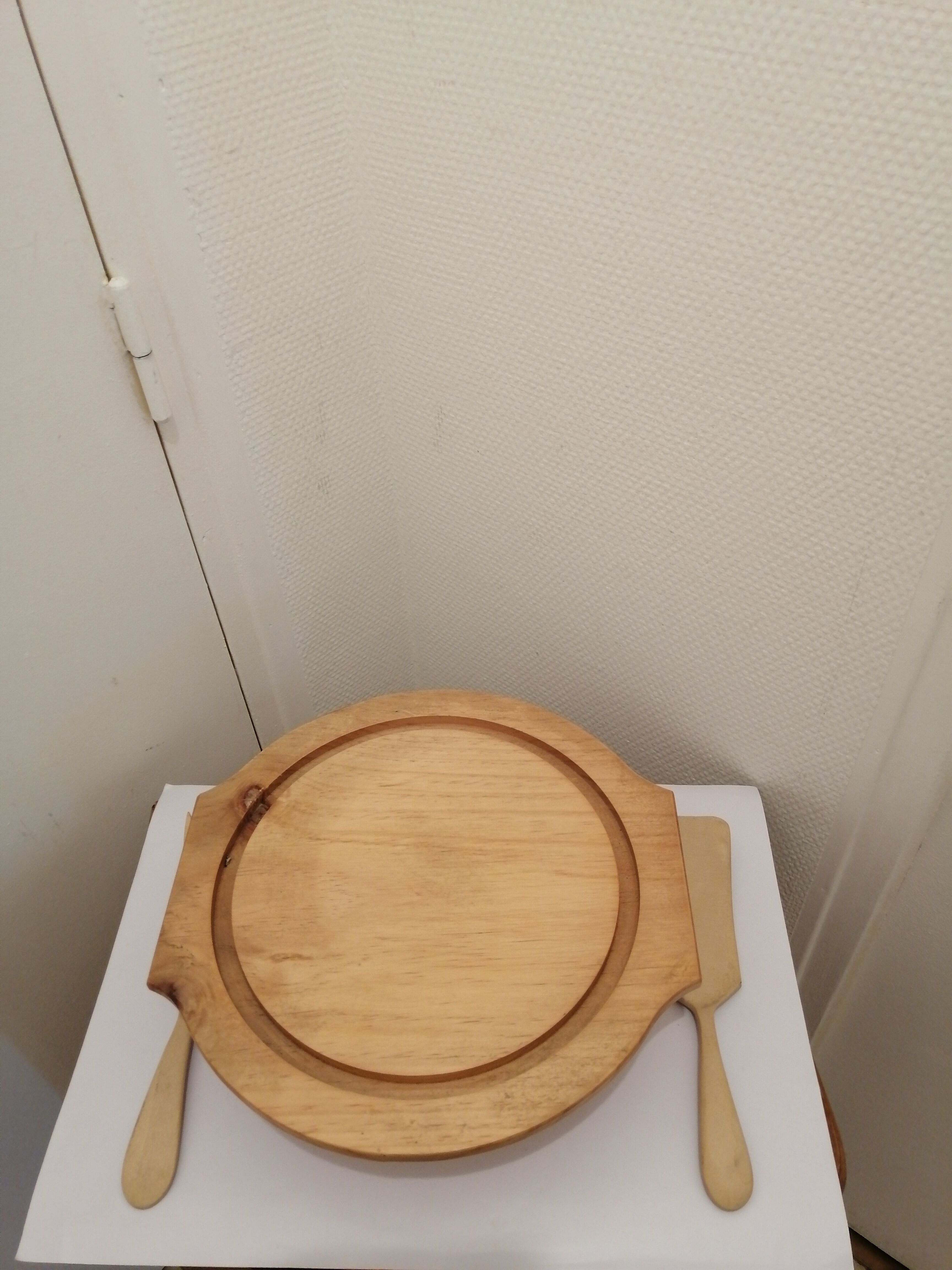 Wooden and glass cake display