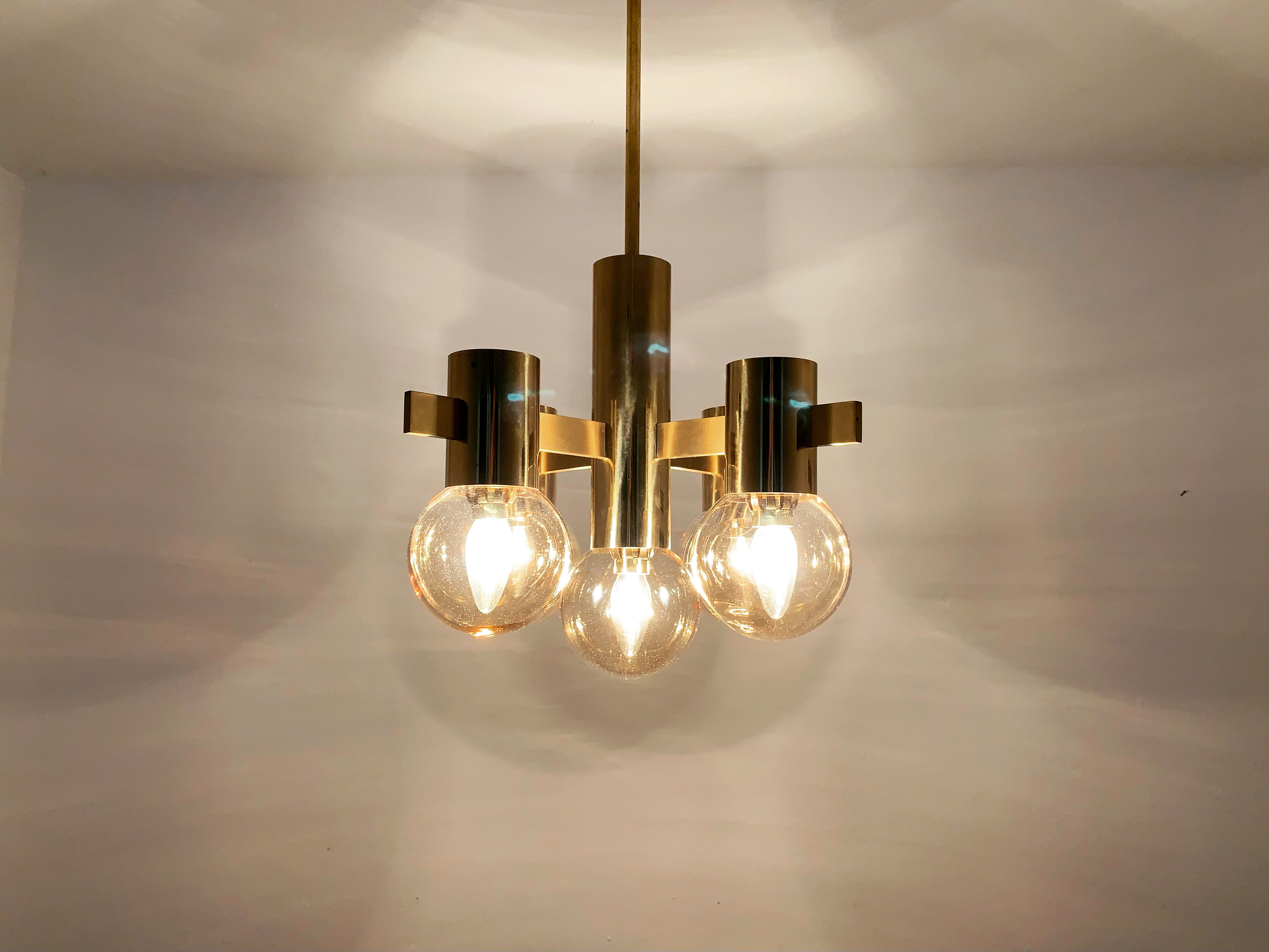 Swedish brass chandelier model 1892 by Hans Agne Jakobsson