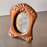 Antique art nouveau copper metal photo frame  hammered copper  frame measurements 12 cm x 9 cm