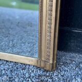 Louis XVI Style Mirror In Stuccoed And Gilded Wood Circa 1880