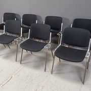 8 chaises vintage DSC 106 de Giancarlo Piretti pour Castelli
