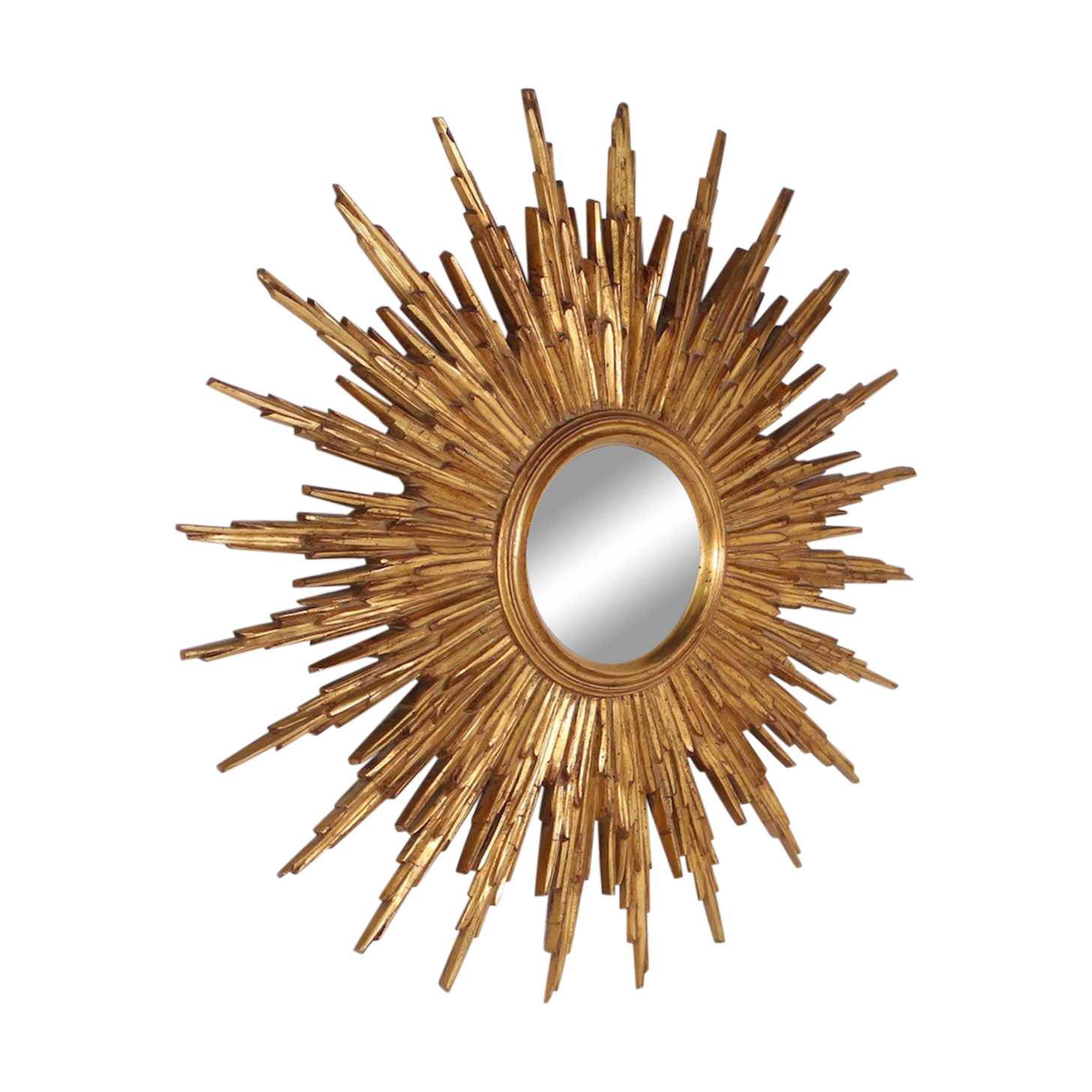 Mirror golden sun convex witch eye 80 x 80 cm