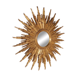 Mirror golden sun convex witch eye 80 x 80 cm