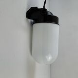 Ancienne applique vintage « bloc » en opaline