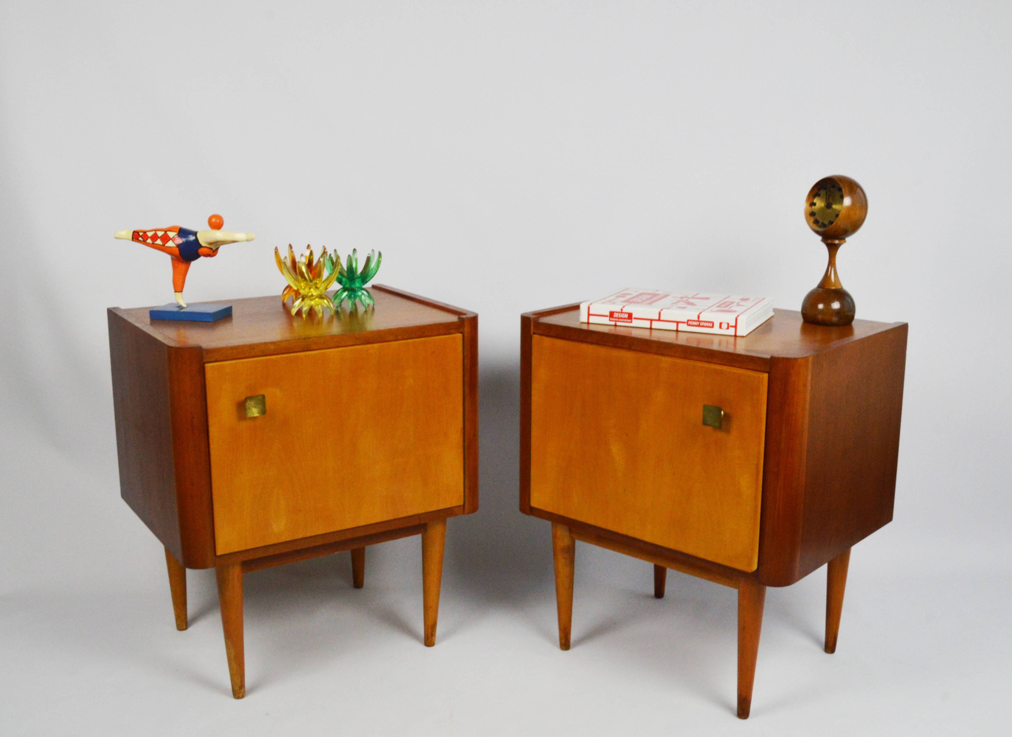 A pair of bedside tables, 1970s