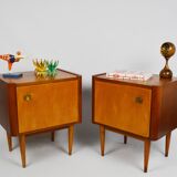 A pair of bedside tables, 1970s