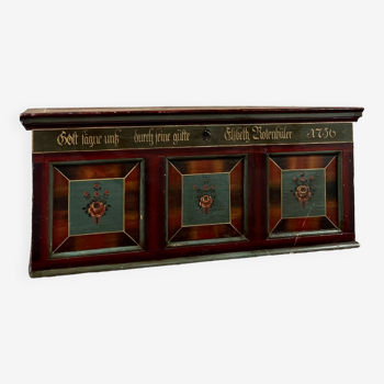 Wedding chest painted in fir of the eighteenth century