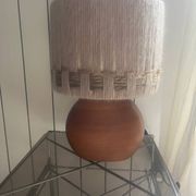 Vintage elm lamp