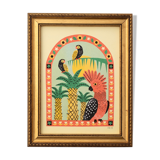Parrot poster printed in risography