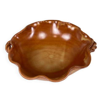 Coupe en terre cuite vernissée