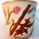 Timbale Napoleon III, fine porcelain, Acanthes and flowers, interior fine gold