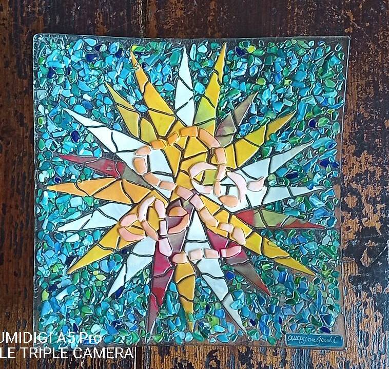 Murano - glass marquetry bowl "Omaggio a Gaudi"