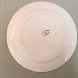 Large round dish, Creil and Montereau, Centaurea service, iron earth, late 19th century