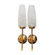gold metal and glass sconces 1950