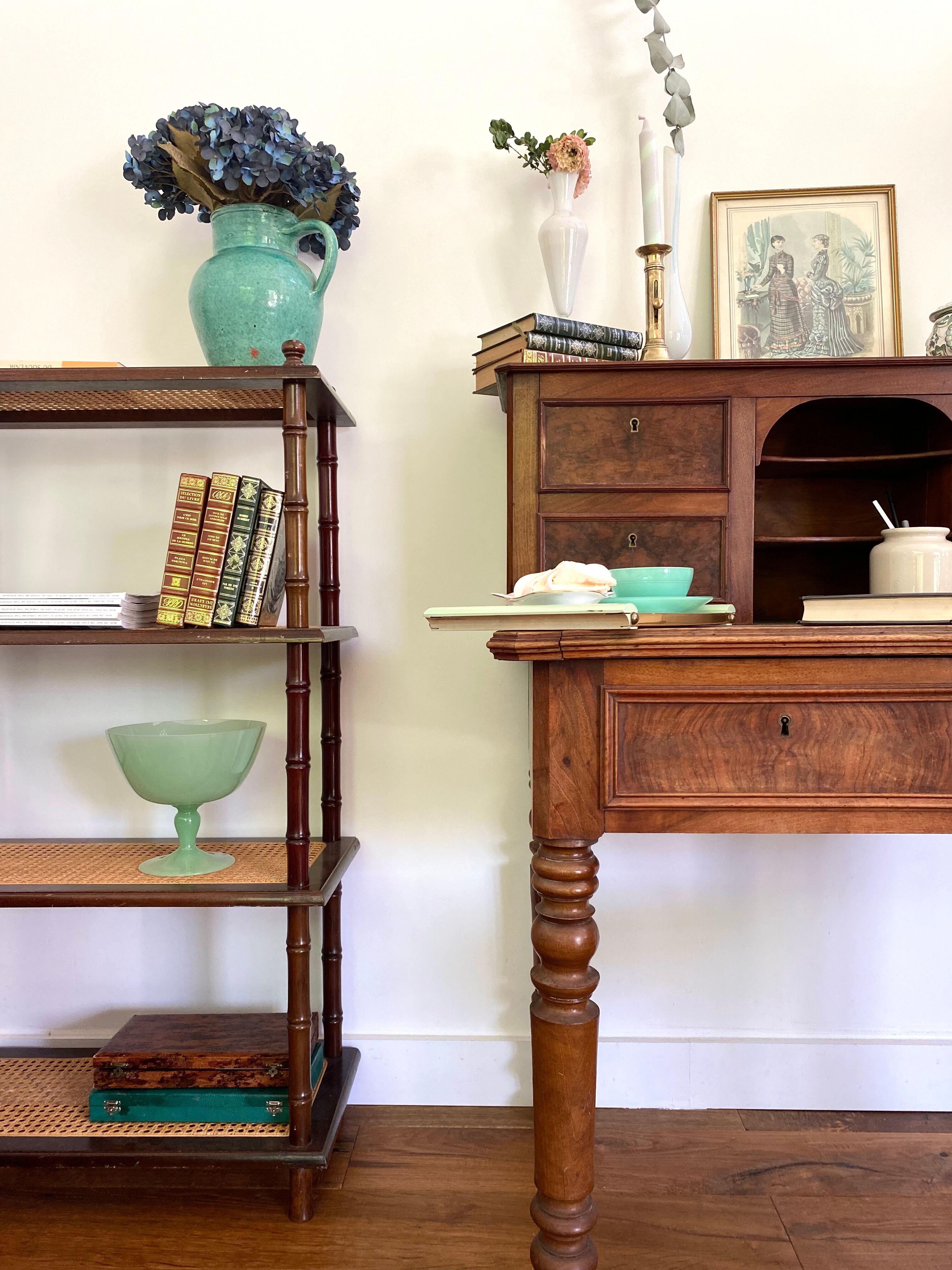 Vintage antique wooden desk