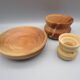 Ensemble de 3 pièces en bois tourné