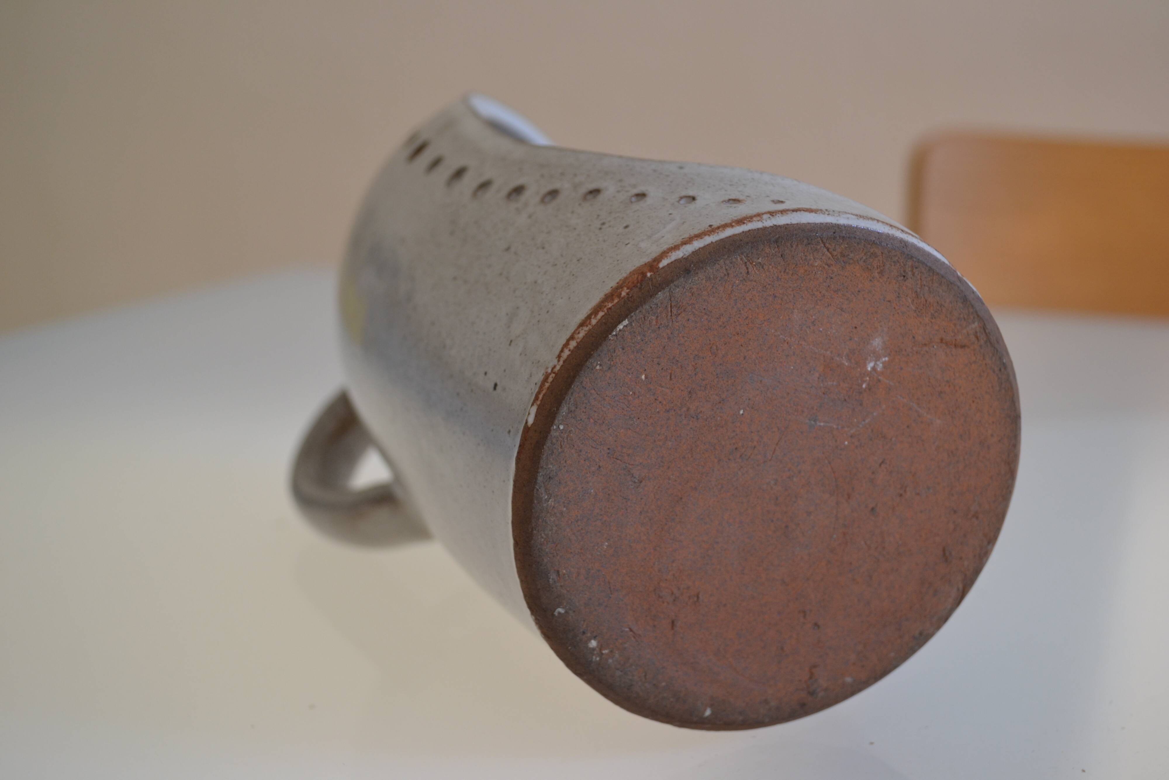 Ceramic stoneware candle holder from the 1970s.