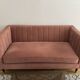 Compact powder pink sofa made