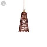 Conical pendant light in copper filigree - Belgian creation