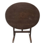 Antique French Oval Vigneron Side Table, late 1800s