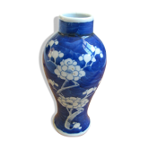 Vase céramique bleu - décor sinisant