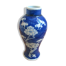 Blue ceramic vase - sinuating decoration