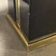 Pair of black lacquered and brass table lamps, circa 1970