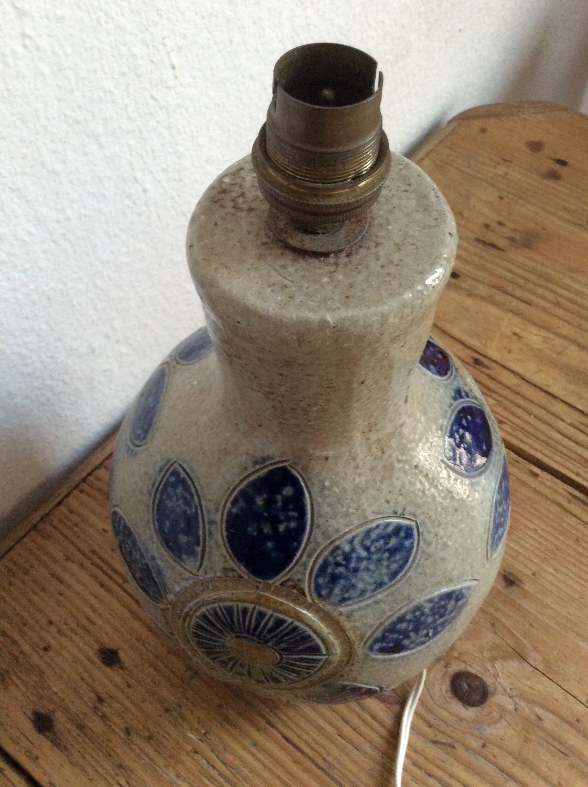 Ceramic lamp foot by Jean Claude Monange, 60s/70s